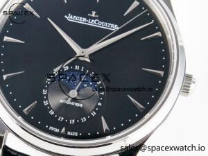 Master Ultra Thin Moon 1368420 SS Z+F 1:1 Best Edition Black Dial on Black Leather Strap SA925 Super Clone - Image 10