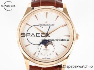 Master Ultra Thin Moon RG Z+F 1:1 Best Edition White Dial on Brown Leather Strap A925 - Image 2