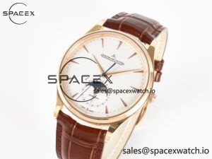 Master Ultra Thin Moon RG Z+F 1:1 Best Edition White Dial on Brown Leather Strap A925 - Image 4