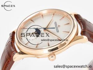 Master Ultra Thin Moon RG Z+F 1:1 Best Edition White Dial on Brown Leather Strap A925 - Image 5