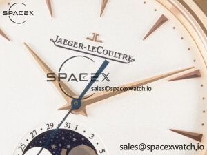 Master Ultra Thin Moon RG Z+F 1:1 Best Edition White Dial on Brown Leather Strap A925 - Image 9