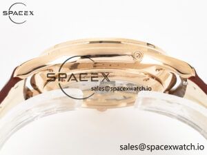 Master Ultra Thin Moon RG Z+F 1:1 Best Edition White Dial on Brown Leather Strap A925 - Image 12