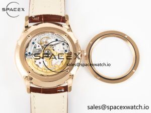 Master Ultra Thin Moon RG Z+F 1:1 Best Edition White Dial on Brown Leather Strap A925 - Image 16