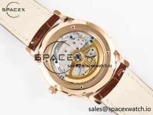 Master Ultra Thin Moon RG Z+F 1:1 Best Edition White Dial on Brown Leather Strap A925 - Image 17