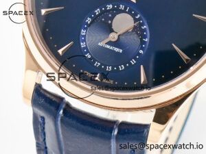 Master Ultra Thin Moon RG Z+F 1:1 Best Edition Blue Dial on Blue Leather Strap SA925 Super Clone - Image 11