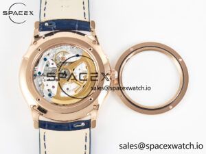 Master Ultra Thin Moon RG Z+F 1:1 Best Edition Blue Dial on Blue Leather Strap SA925 Super Clone - Image 16