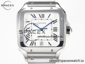 Santos de Cartier 40mm SS BVF 1:1 Best Edition White Dial on SS Bracelet MIYOTA 9015 - Image 2