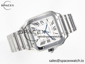 Santos de Cartier 40mm SS BVF 1:1 Best Edition White Dial on SS Bracelet MIYOTA 9015 - Image 8