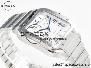 Santos de Cartier 40mm SS BVF 1:1 Best Edition White Dial on SS Bracelet MIYOTA 9015 - Image 6