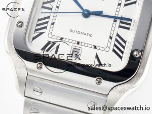 Santos de Cartier 40mm SS BVF 1:1 Best Edition White Dial on SS Bracelet MIYOTA 9015 - Image 11