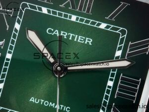 Santos de Cartier 40mm SS 2018 BVF 1:1 Best Edition Green Dial on SS SmartLinks Bracelet MIYOTA 9015 V2 - Image 9