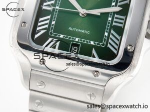 Santos de Cartier 40mm SS 2018 BVF 1:1 Best Edition Green Dial on SS SmartLinks Bracelet MIYOTA 9015 V2 - Image 11