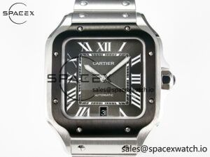 Santos de Cartier 40mm 2018 BVF 1:1 Best Edition Gray Bezel Gray Dial on SS SmartLinks Bracelet MIYOTA 9015 - Image 2