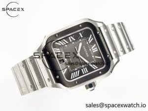 Santos de Cartier 40mm 2018 BVF 1:1 Best Edition Gray Bezel Gray Dial on SS SmartLinks Bracelet MIYOTA 9015 - Image 8