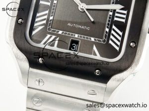 Santos de Cartier 40mm 2018 BVF 1:1 Best Edition Gray Bezel Gray Dial on SS SmartLinks Bracelet MIYOTA 9015 - Image 11