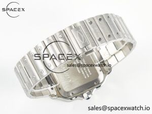 Santos de Cartier 40mm 2018 BVF 1:1 Best Edition Gray Bezel Gray Dial on SS SmartLinks Bracelet MIYOTA 9015 - Image 14