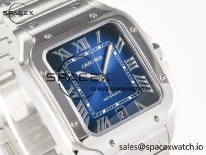 Santos de Cartier 40mm SS 2018 BVF 1:1 Best Edition Blue Dial on SS SmartLinks Bracelet MIYOTA 9015 V2 - Image 3