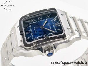 Santos de Cartier 40mm SS 2018 BVF 1:1 Best Edition Blue Dial on SS SmartLinks Bracelet MIYOTA 9015 V2 - Image 5