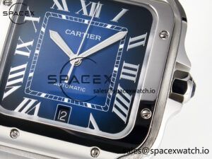 Santos de Cartier 40mm SS 2018 BVF 1:1 Best Edition Blue Dial on SS SmartLinks Bracelet MIYOTA 9015 V2 - Image 10