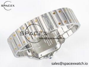 Santos de Cartier 40mm 2018 BVF 1:1 Best Edition YG Bezel White Dial on SS SmartLinks Bracelet MIYOTA 9015 - Image 14