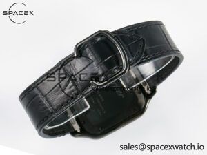 Santos de Cartier 40mm 2018 BVF 1:1 Best Edition Black Dial on Black Leathr Strap MIYOTA 9015 - Image 14