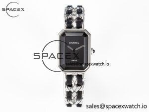 Ppremière Iconic Chain Watch SS BVF 1:1 Best Edition Black Dial on Chain Bracelet RONDA Quartz