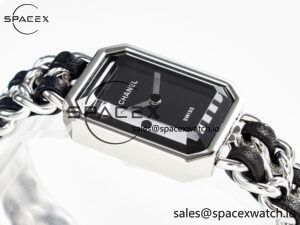 Ppremière Iconic Chain Watch SS BVF 1:1 Best Edition Black Dial on Chain Bracelet RONDA Quartz - Image 6