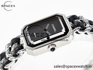 Ppremière Iconic Chain Watch SS BVF 1:1 Best Edition Black Dial on Chain Bracelet RONDA Quartz - Image 5