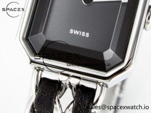 Ppremière Iconic Chain Watch SS BVF 1:1 Best Edition Black Dial on Chain Bracelet RONDA Quartz - Image 10