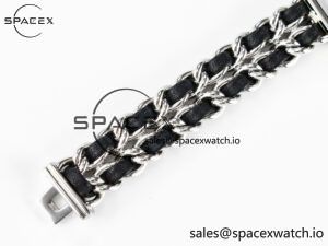 Ppremière Iconic Chain Watch SS BVF 1:1 Best Edition Black Dial on Chain Bracelet RONDA Quartz - Image 15