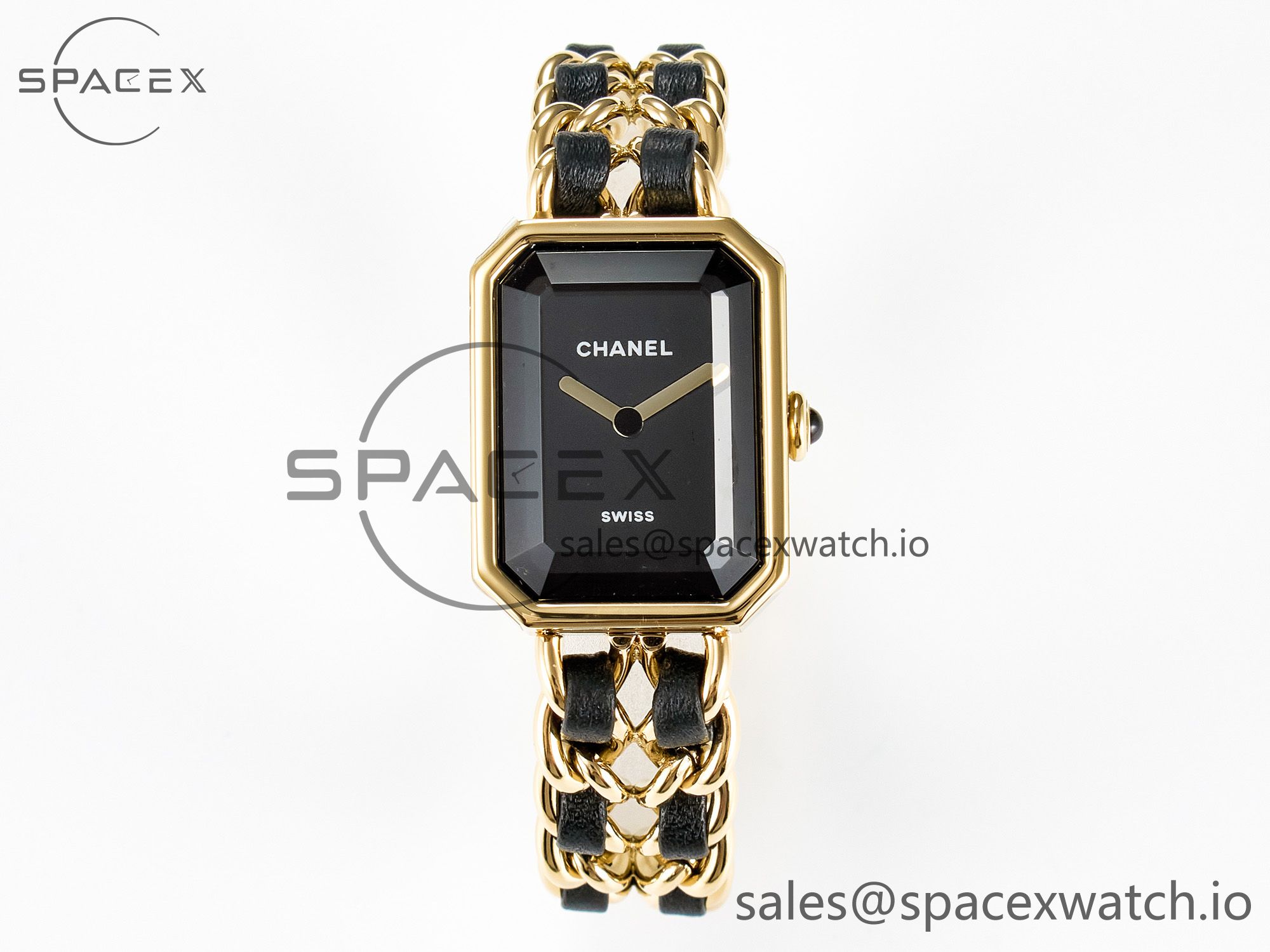 IMG_5740 拷贝 Ppremière Iconic Chain Watch YG BVF 1:1 Best Edition Black Dial on Chain Bracelet RONDA Quartz - Image 1