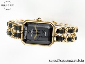 Ppremière Iconic Chain Watch YG BVF 1:1 Best Edition Black Dial on Chain Bracelet RONDA Quartz - Image 7