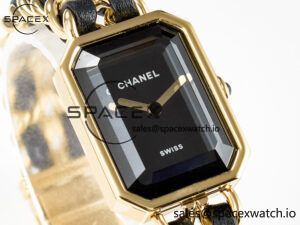 Ppremière Iconic Chain Watch YG BVF 1:1 Best Edition Black Dial on Chain Bracelet RONDA Quartz - Image 3