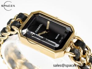 Ppremière Iconic Chain Watch YG BVF 1:1 Best Edition Black Dial on Chain Bracelet RONDA Quartz - Image 6