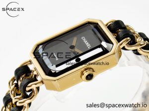 Ppremière Iconic Chain Watch YG BVF 1:1 Best Edition Black Dial on Chain Bracelet RONDA Quartz - Image 5