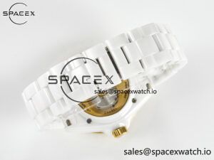 J13 38mm YG White Ceramic BVF 1:1 Best Edition White Dial on Bracelet A12.1 - Image 14