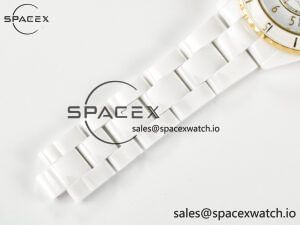 J13 38mm YG White Ceramic BVF 1:1 Best Edition White Dial on Bracelet A12.1 - Image 20