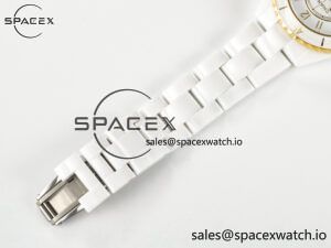 J13 38mm YG White Ceramic BVF 1:1 Best Edition White Dial on Bracelet A12.1 - Image 21