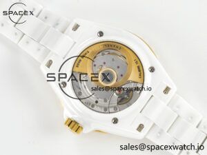 J13 38mm YG White Ceramic BVF 1:1 Best Edition White Dial on Bracelet A12.1 - Image 15