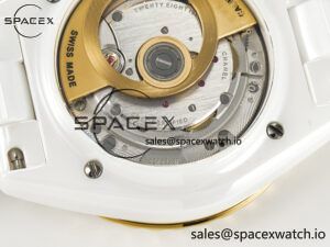 J13 38mm YG White Ceramic BVF 1:1 Best Edition White Dial on Bracelet A12.1 - Image 19