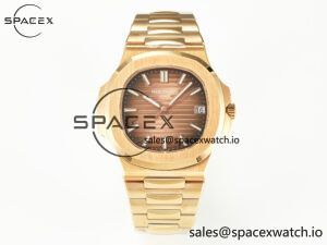 Nautilus 5711/1R-001 RG 3KF 1:1 Best Edition Brown Textured Dial on RG Bracelet Super Clone 26-330