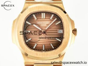 Nautilus 5711/1R-001 RG 3KF 1:1 Best Edition Brown Textured Dial on RG Bracelet Super Clone 26-330 - Image 2