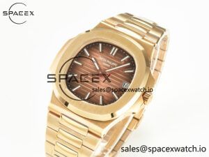 Nautilus 5711/1R-001 RG 3KF 1:1 Best Edition Brown Textured Dial on RG Bracelet Super Clone 26-330 - Image 4