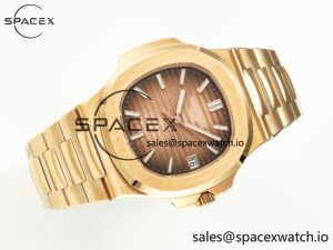 Nautilus 5711/1R-001 RG 3KF 1:1 Best Edition Brown Textured Dial on RG Bracelet Super Clone 26-330 - Image 7