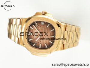 Nautilus 5711/1R-001 RG 3KF 1:1 Best Edition Brown Textured Dial on RG Bracelet Super Clone 26-330 - Image 8