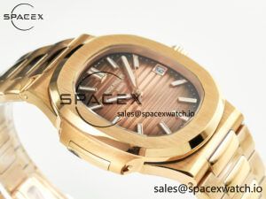Nautilus 5711/1R-001 RG 3KF 1:1 Best Edition Brown Textured Dial on RG Bracelet Super Clone 26-330 - Image 6