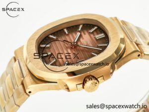 Nautilus 5711/1R-001 RG 3KF 1:1 Best Edition Brown Textured Dial on RG Bracelet Super Clone 26-330 - Image 5