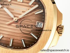 Nautilus 5711/1R-001 RG 3KF 1:1 Best Edition Brown Textured Dial on RG Bracelet Super Clone 26-330 - Image 10