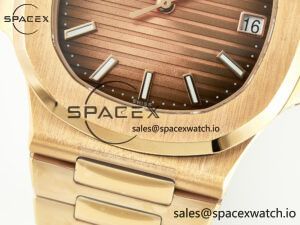 Nautilus 5711/1R-001 RG 3KF 1:1 Best Edition Brown Textured Dial on RG Bracelet Super Clone 26-330 - Image 11