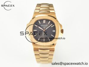 Nautilus 5711/1R-001 RG 3KF 1:1 Best Edition Gray Textured Dial on RG Bracelet Super Clone 26-330